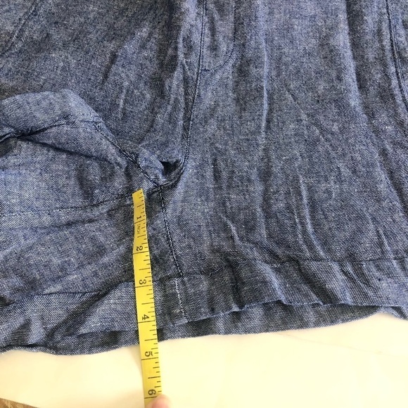Old Navy High Waisted Linen-Blend Shorts 3.5" inseam Chambray Blue PLUS Size 4X - Picture 10 of 13